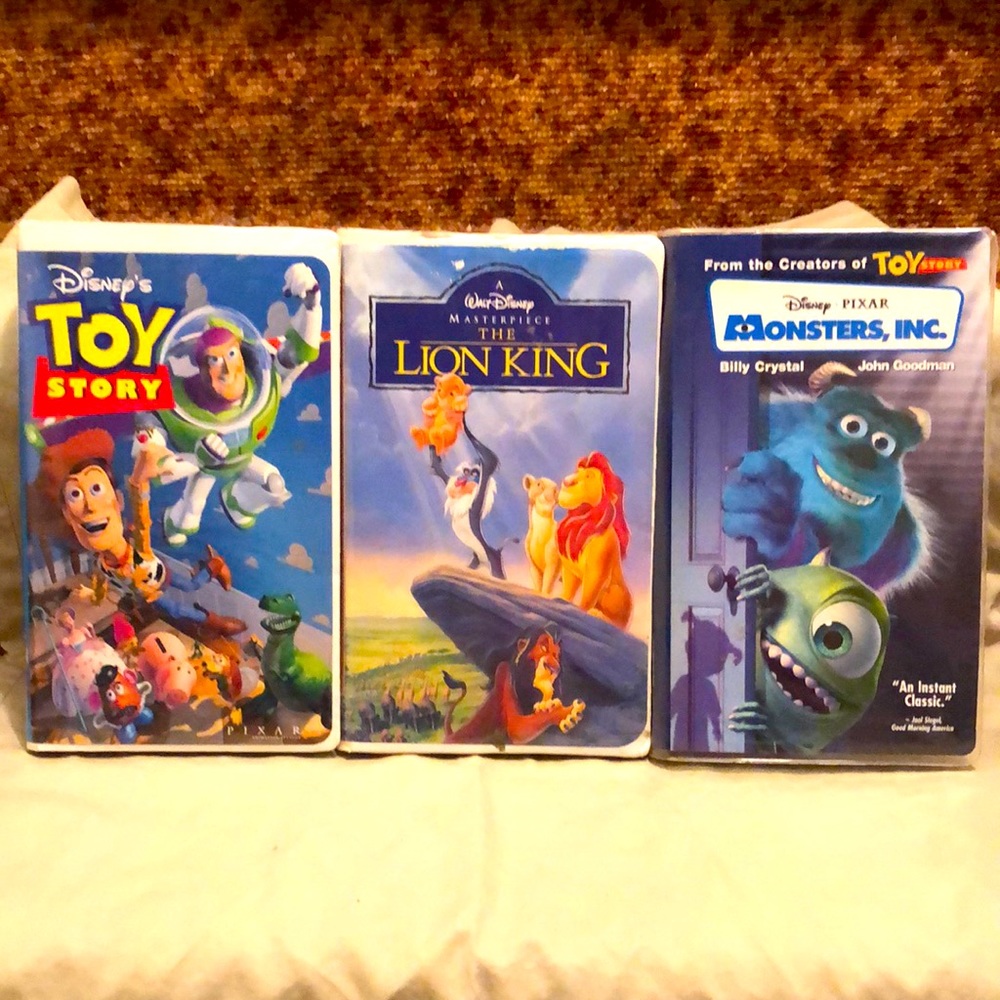 3 Disney kids VHS movies for boys/girls and family. Vintage movies in EUC